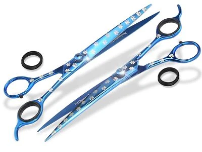 Titan Fellschere Hunde-Haarschere Haarschneider Gebogen-Gerade 8 Zoll 20,32 cm