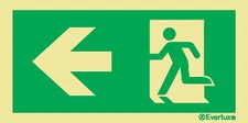 Lot of 25 Photoluminescent Escape Route Sign (Left) ISO 24409 and EN ISO7010