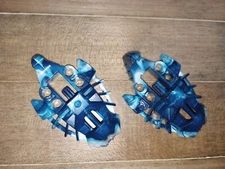 2 Bionicle Blue n White Pattern Marbled Lego 53549pb01 Foot Toa Inika Elliptical