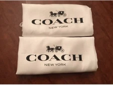 ❤️2+ 1 Free Total Of 3 New Coach 15''x 19'' Drawstring Dust Bag Black /White