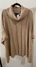 Lane Bryant Women  s Plus Size 14/20 Turtle Neck Knit Pancho