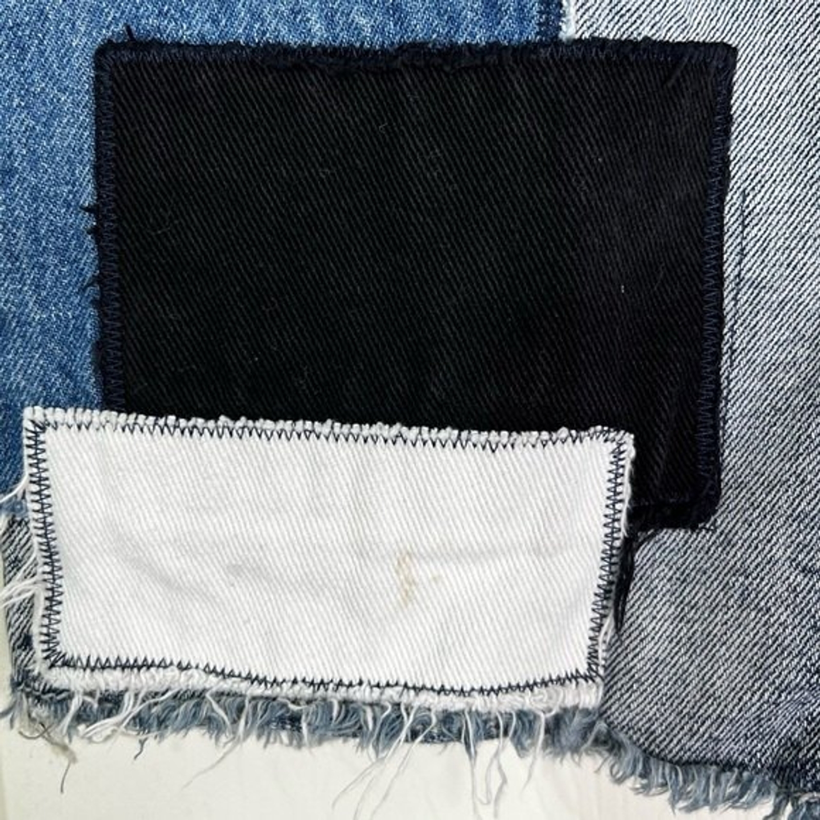 Staple Patchwork Slim Fit Buttonfly Denim Cut Off… - image 8