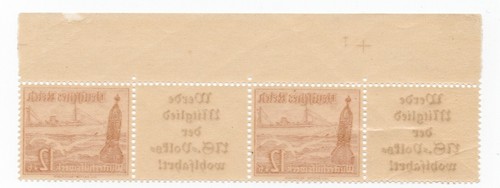 1937 - Germania Terzo Reich - Navi, 12 + 6 p. Tannenberg blocco MNH** - Picture 2 of 2