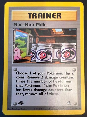 Pokemon Neo Genesis 1. Edition Common Moo Moo Milchtrainer Karte 101/111