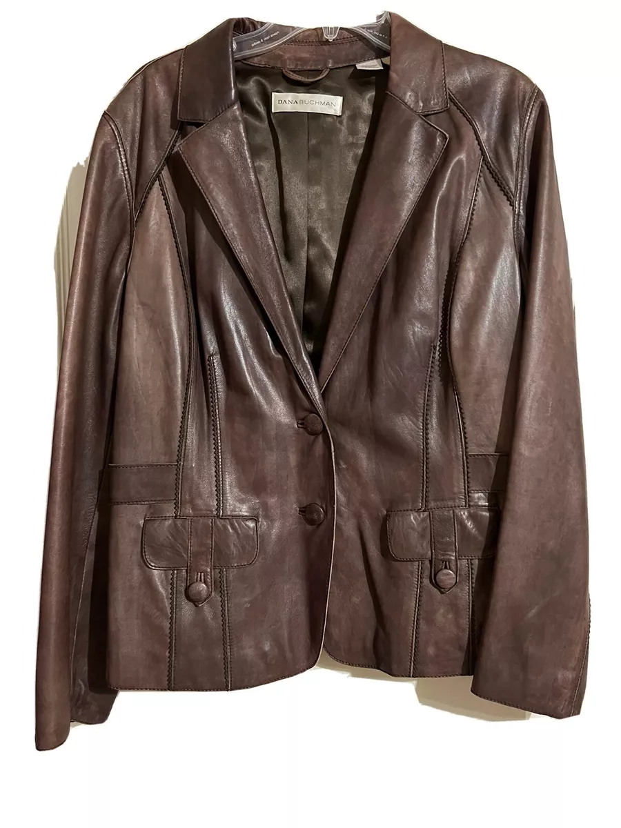 Dana buchman leather clearance jacket