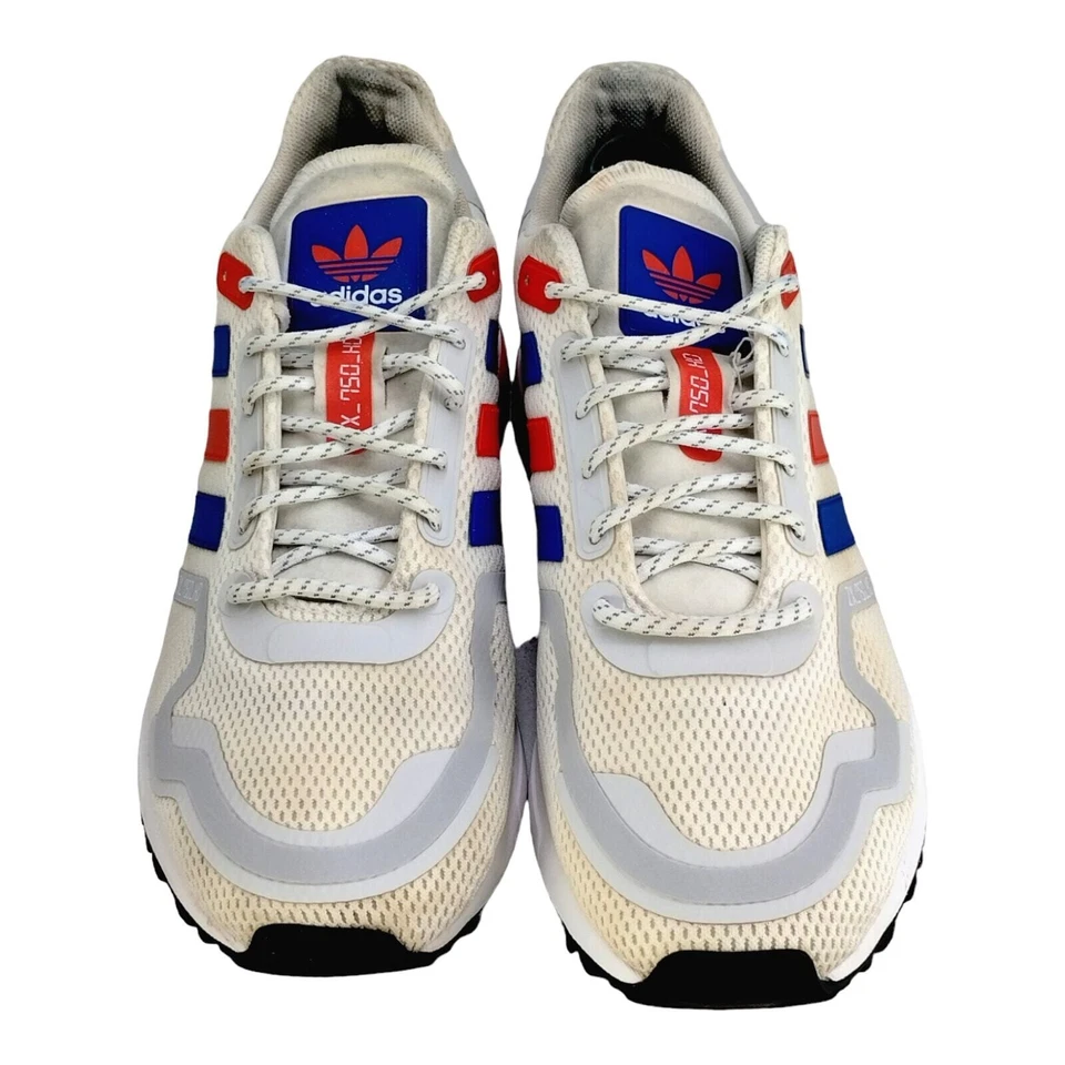 Adidas Originals ZX 750 Low Cut Sneakers RFx746 Red White Blue Tricolor Mens 14 - Image 2 of 4