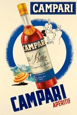 Poster poster poster advertising aperitif Bitter Campari print 40x50 cm.