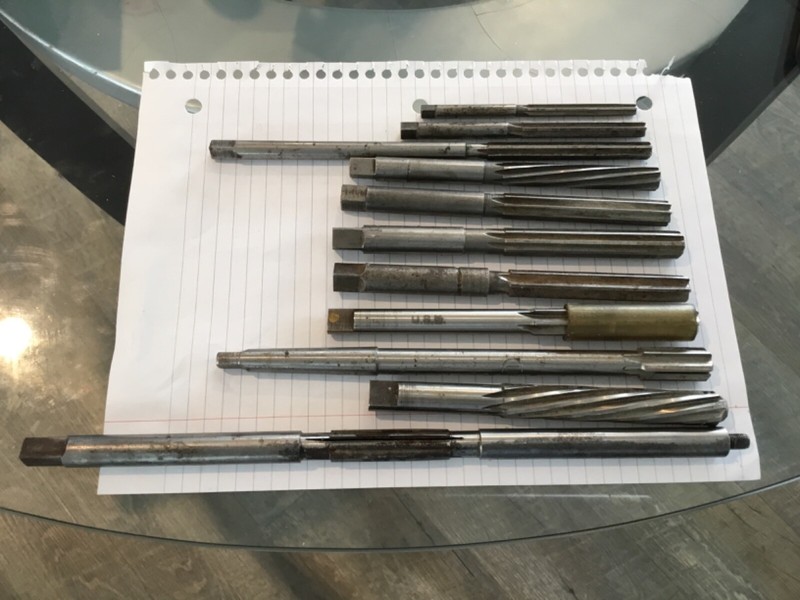 11 misc Reamer Machine HSS Straight / Helical Shank Milling Hand Reamers