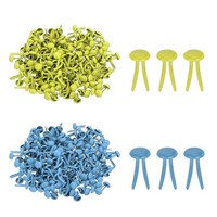 1000 StüCk Papier Messing Befestigungsteile Splinte Hellblau/Gelb 4.5 X 8 Mm
