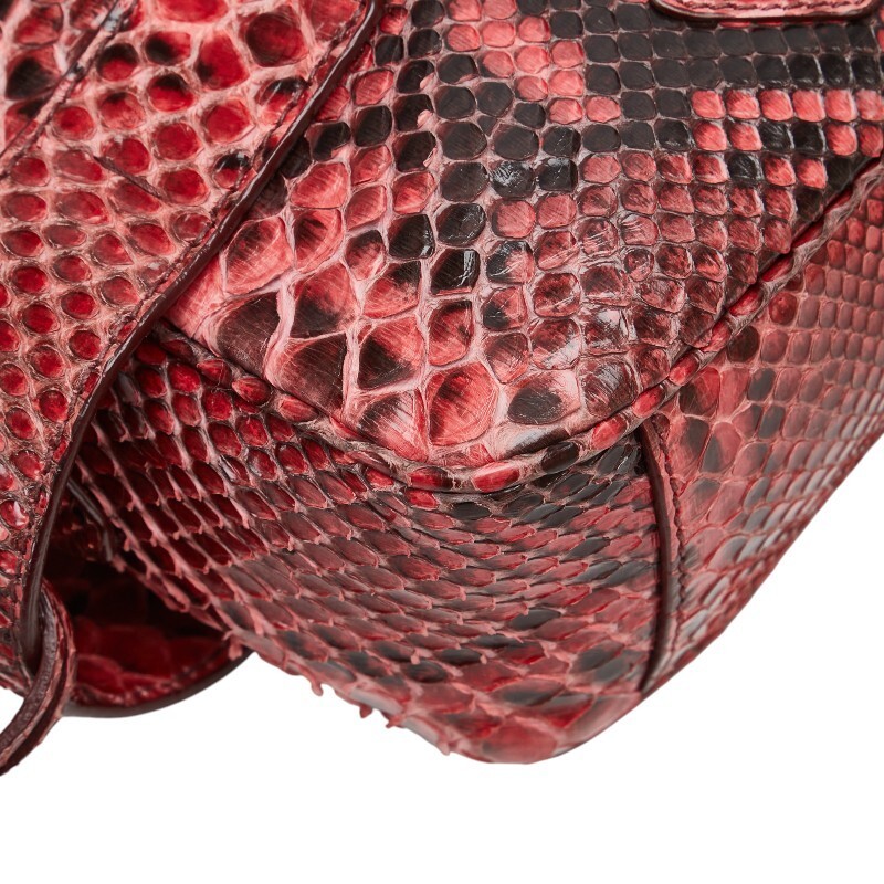 PRADA Python Embossed Triangle Logo Plate Pouch S… - image 4