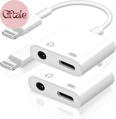 [Apple Mfi Certified] 2-In-1 Charging & Audio Adapter for Iphone, Lightning to 3