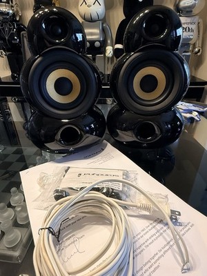 Ultra Rare Scandyna SmallPod Powered Speakers w/ spikes, cables