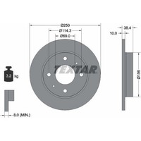 2X Textar 92134903 Bremsscheibe FüR Mitsubishi Smart Forfour Colt CZC 454 Z3 A