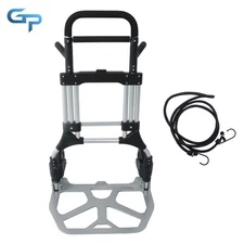 Aluminium Heavy Duty Folding Hand Trucks 500 Lb Capacity Hand Cart 8-inch Wheels