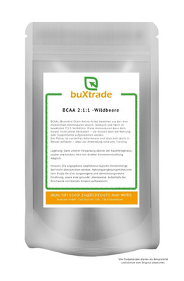 100g | BCAA 2:1:1 | Wildbeere | L-Leucin | L-Isoleucin | L-Valin | Buxtrade