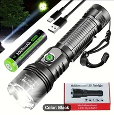 N.O.S. Hi-Lumens 3000 Lumens LED Tactical Flashlight Rechargeable LED Flashlight