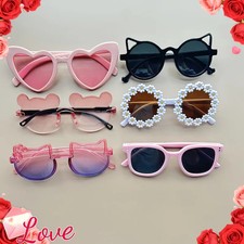 6 Pairs of Round Heart-shaped Unisex Cute Glasses Party and Dance Trendy Decorat