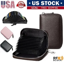 RFID Card Case Wallet Credit Card Holder Accordion Zipper Card Case Holder USA