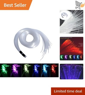 Fiber Optic End Glow Cable 50pcs Waterproof Transparent 13.1ft for Ceiling Decor
