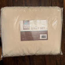 4 Piece Micro Fleece Deep Pocket Printed Sheet Set Ivory Queen Size Bed