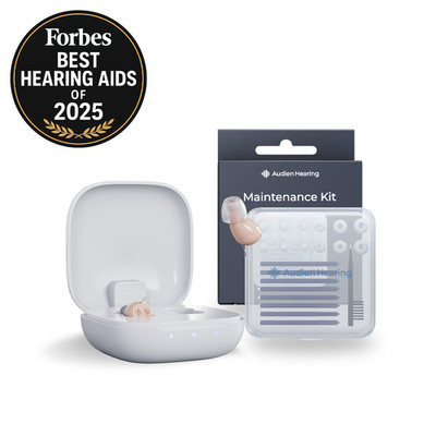 Atom ONE Essential Care Bundle Rechargeable OTC Hearing Aids +  Accessory Kit