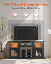 TV Stand for TVs up to 65 inch, Black