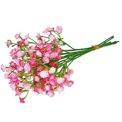 Tiny Babys Breath Artificial Flowers Gypsophila Real Touch 6 PCS Light Pink