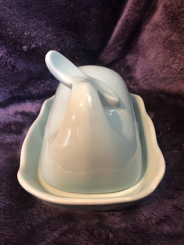 Creative Co-Op Sea foam Green Whale Butter Dish - Image 4 of 4