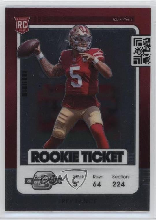 2021 Panini Contenders Optic Rookie Ticket Trey Lance #94 uk2