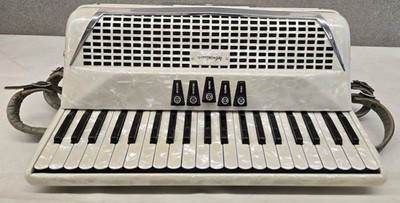 Excelsior Accordiana Ivory 508 Piano Slimline Accordion LMM 41/120 Ready To Play