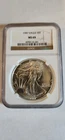 1987 $1 AMERICAN SILVER EAGLE NGC MS69 CLASSIC BROWN LABEL