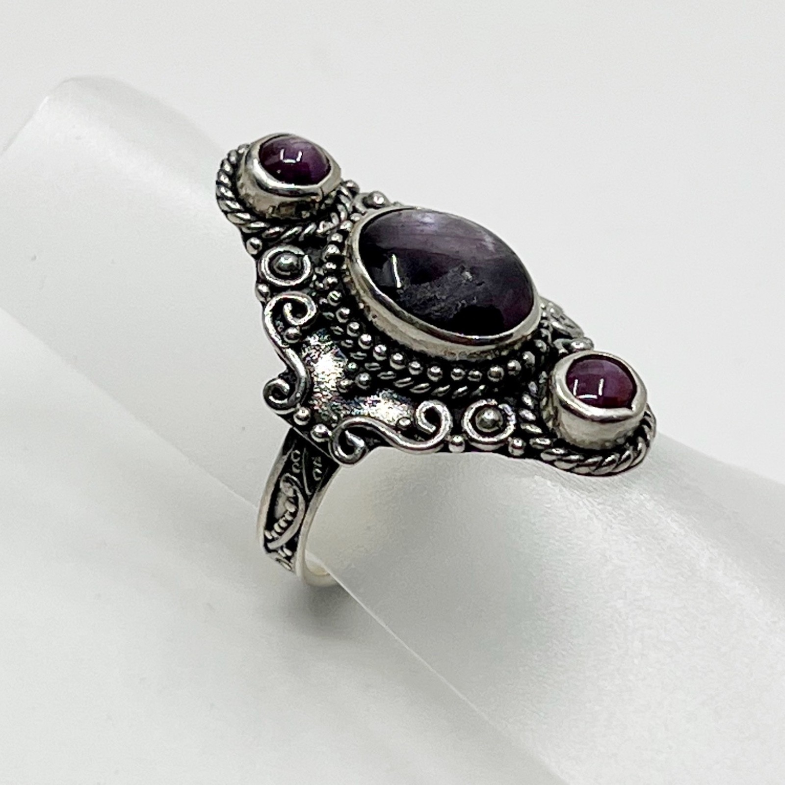 Sterling Silver star Ruby Ring - GM375 - image 4