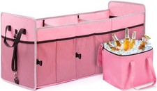 Car Trunk Organizer with Individual Cooler Bag - 3 Compartments Trunk Organiz...