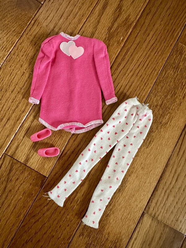 Vintage 1985  My First Barbie Fashions #2121 Pajamas ballet flats
