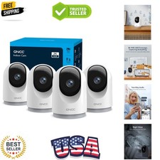 2K Security Cameras 4pcs, Home Security Camera Indoor with 360  Motion Detect...