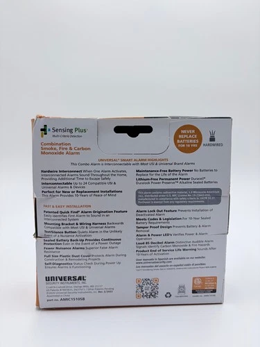 USI Sensing Plus AMIC1510SB Smoke, Fire & Carbon Monoxide Detector - Thumbnail 4