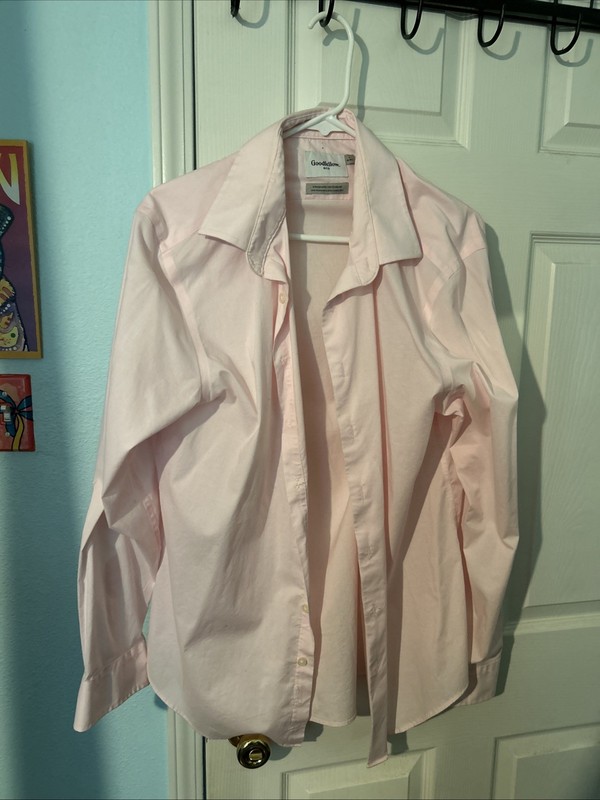 Men’s Pink Button Up Dress Shirt