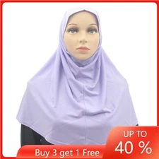 Muslim Hijab Scarf Turban Headband Women Wrap Head Cover Amira Shawls Islamic