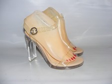 Gianni Bini Clear 4" High Heels Size 7 M Shoes Pageant Dancer Stripper Shoes