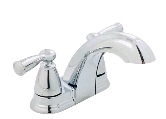 MOEN 84942 Banbury 4 in. Centerset 2-Handle Low-Arc Bathroom