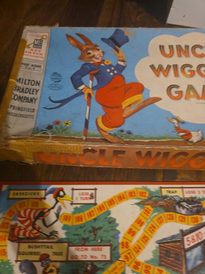 Vintage 1954 Uncle Wiggily Board Game Milton Bradley Missing 3 Tokens - Image 4 of 4
