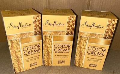 3x SHEA MOISTURE Nourishing Moisture Rich Color Creme MEDIUM BLONDE NEW