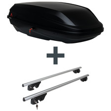 Dachbox G3 BiCube 400+ + Dachträger Menabo Sherman für VW Polo Fliessheck 6R/6C