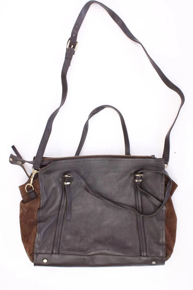 ✅ Massimo Dutti Schultertasche Handtasche für Damen braun aus Leder ✅ - Bild 2 von 4
