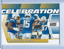 2025 Panini Score Ladd McConkey Celebration Insert Card 🏈Los Angeles Chargers🏈
