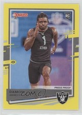 2020 Panini Donruss Rookie Dollar Tree Press Proof Yellow Damon Arnette #256 1p5