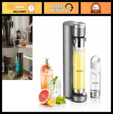 Fizzy Drink Carbonator Machine, Sparkling Water Maker with 0.5L & 1L Bottles, Co