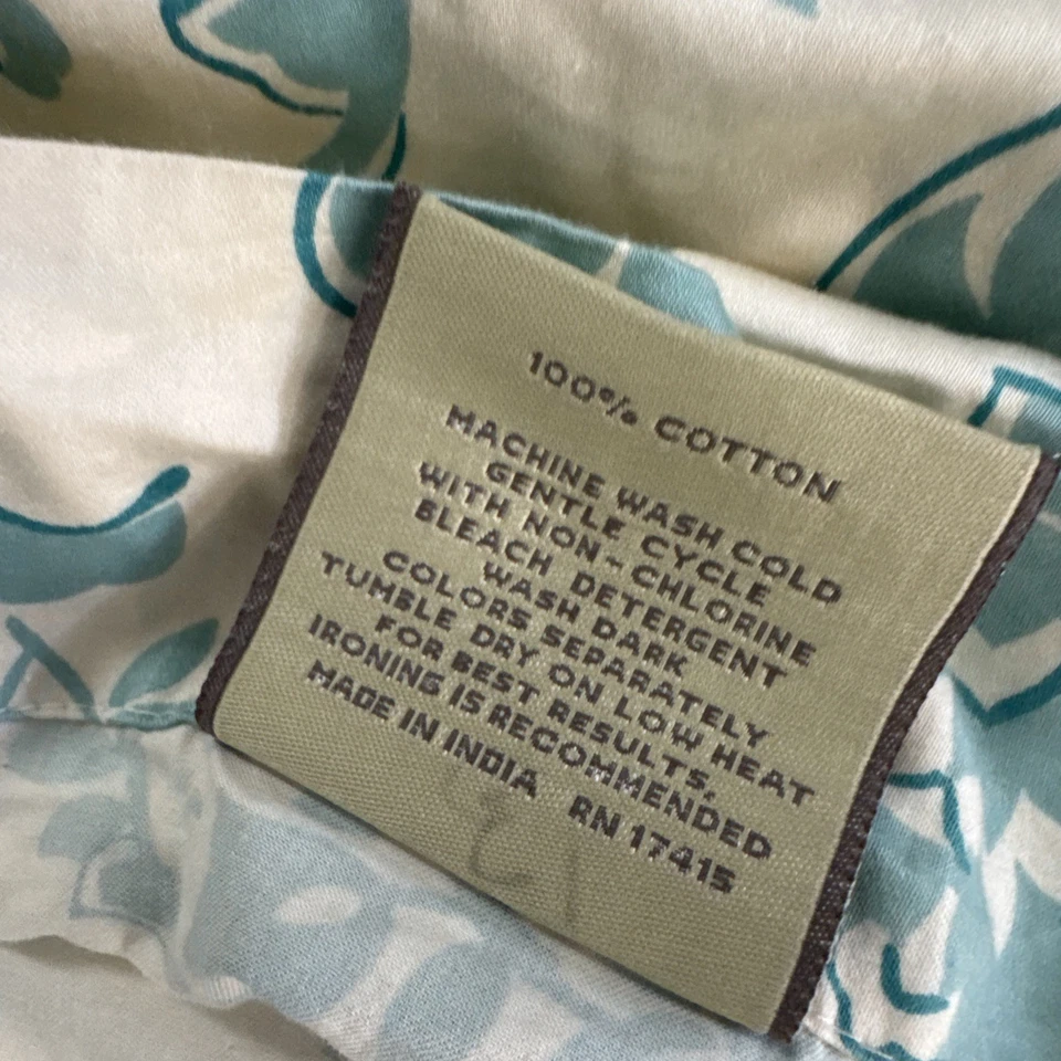 Funda Nórdica Sferra King Talla Nueva Bordada Turquesa Naranja Marfil Estampado 100% Cuna Foto 3 de 4