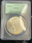 1898-O PCGS MS63 Morgan Silver Dollar in Old Green Holder (OGH) Beautiful Toned