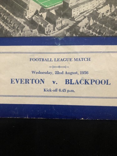 1956/57 League 1 August 22nd 1956 EVERTON V BLACKPOOL - Picture 2 of 5